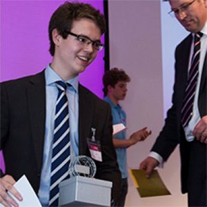 Harry, a teentech alumnae, at the TeenTech Awards